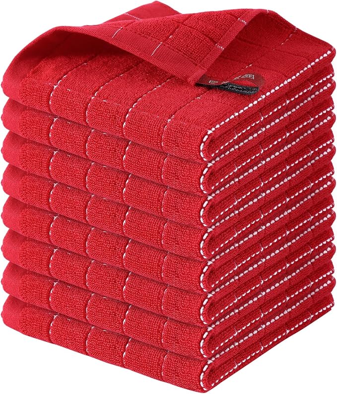 Homaxy 100% Cotton Terry Kitchen Dish Cloths, Ultra Soft and Absorbent Dish by Homaxy