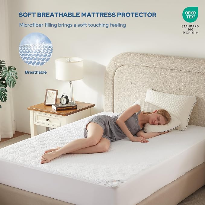 BEDLORE Waterproof Mattress Protector, California King Size Noiseless Mattress - Image 3