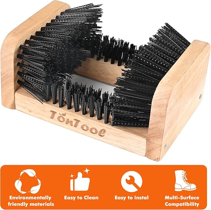 Boot Scrubber Wooden Boot Brush, Shoe Cleaner Brush - Image 4