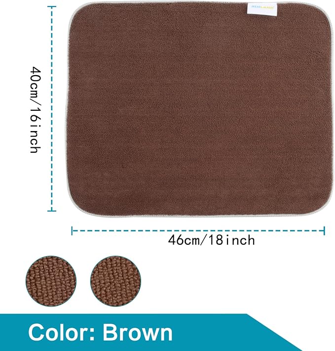 SINLAND Microfiber Dish Drying Mat Super Absorbent Dish Drying Pad - Image 2