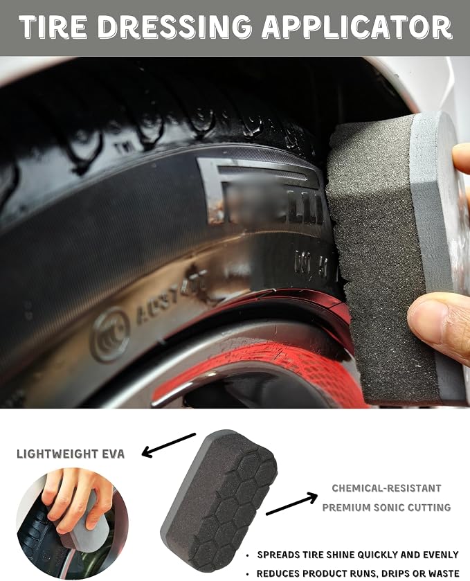 7PCS Pro-Grade Wheel Cleaning Kit: Long Handle Soft Wheel Brushes, Detailing - Image 4