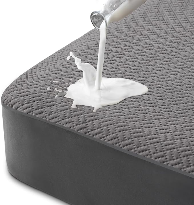 Hanherry 100% Waterproof Queen Size Mattress Protector, Rayon Made from Bamboo by Hanherry