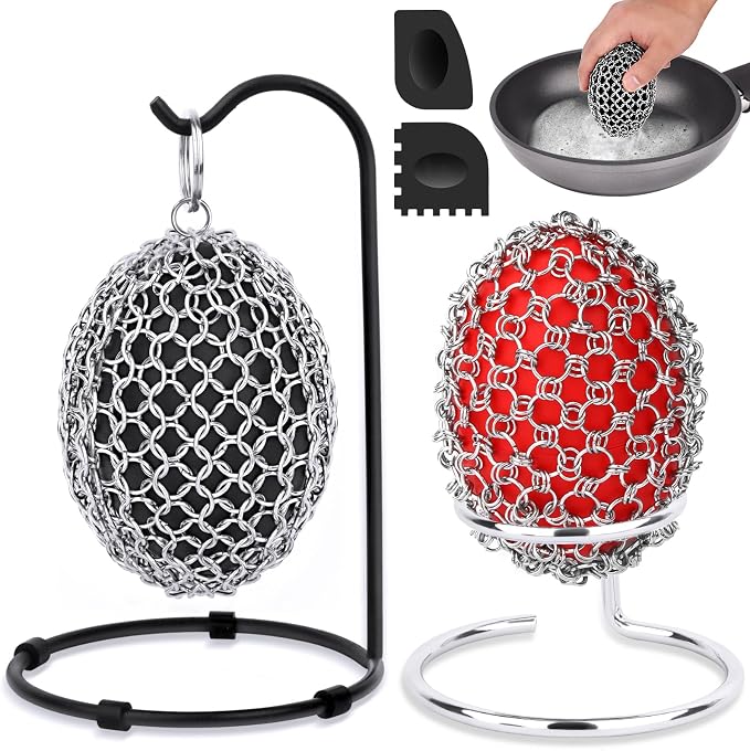 Cast Iron Scrubber & Scraper Set by Unknown