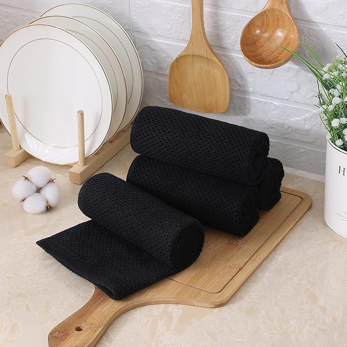 Kitinjoy 100% Cotton Waffle Weave Kitchen Hand Towels - Image 7