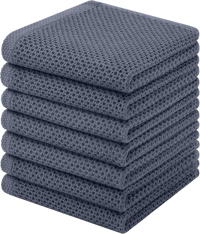 Homaxy 100% Cotton Waffle Weave Kitchen Dish Cloths, Quick Drying Dish Rags by Homaxy