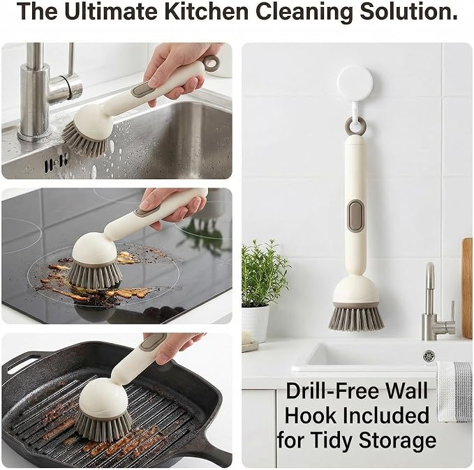 Soap Dispensing Dish Brush Set - Image 6