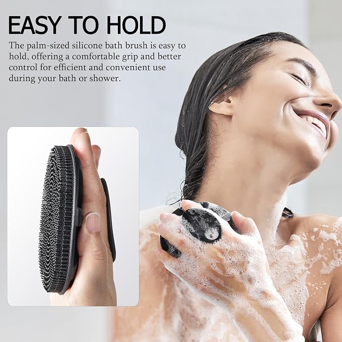 INNERNEED Food-Grade Soft Silicone Body Scrubber Shower Brush Handheld - Image 3