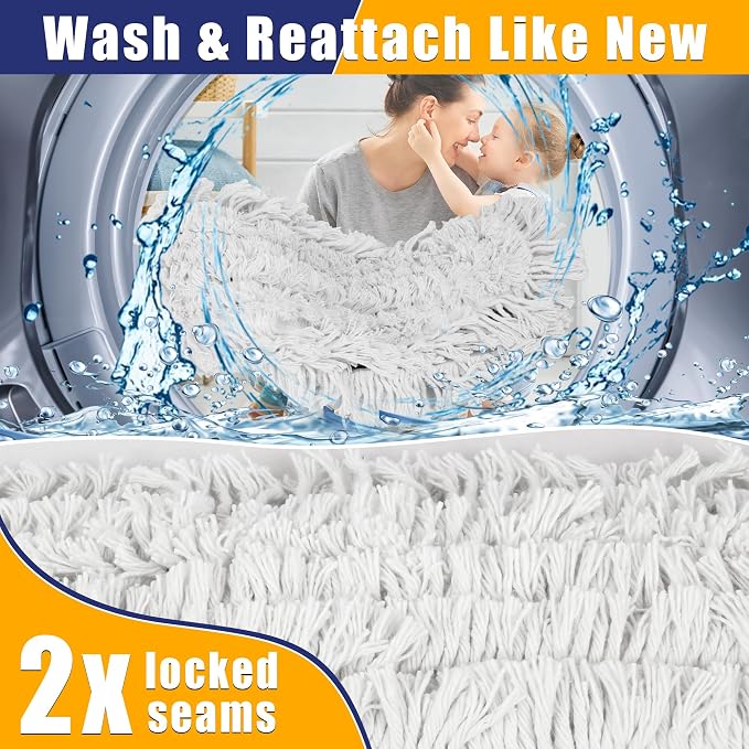 41" Commercial Dust Mop: Large Push Broom Wide Industrial Heavy Duty Hardwood - Image 4