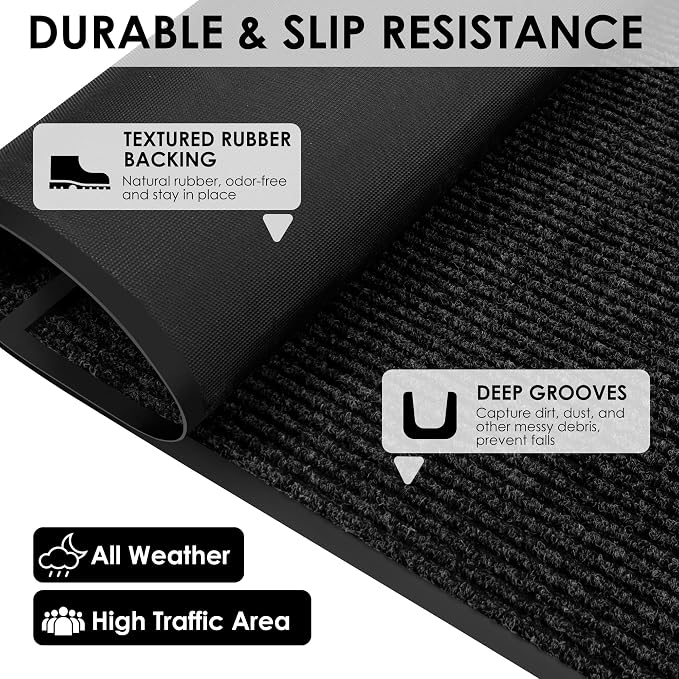 3′ x 49′ Front Door Mat Indoor Outdoor Entrance, Commercial Floor Mat Heavy - Image 7