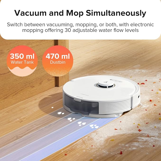 roborock Q8 Max Robot Vacuum and Mop Cleaner, DuoRoller Brush, 5500Pa Strong - Image 5