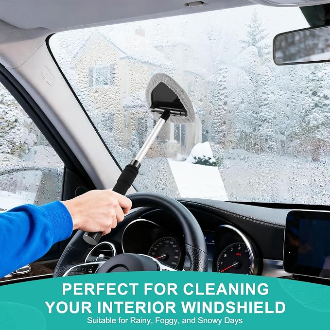JUSTTOP Windshield Cleaner Tool, Car Interior&Exterior Window Cleaning Tool - Image 4