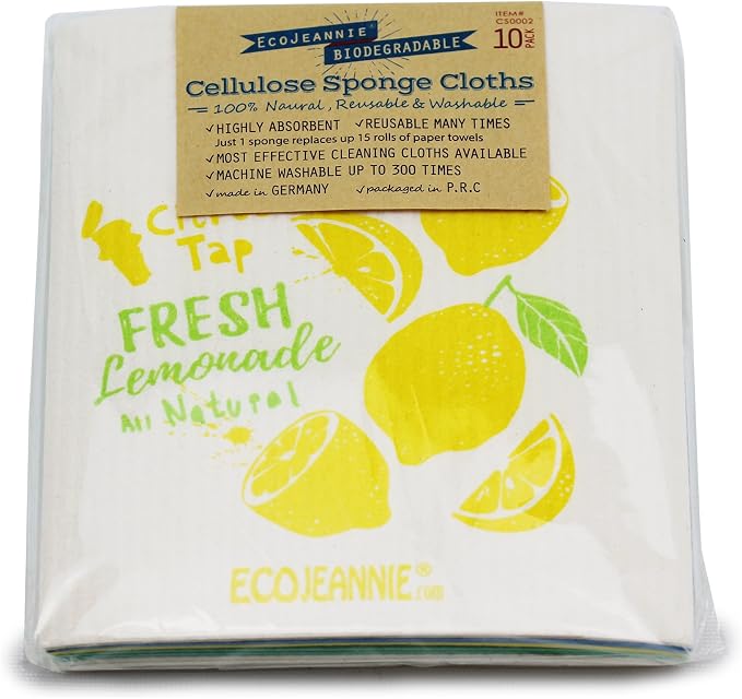 Eco-Friendly Reusable German Cleaning Cloth 100% Biodegradable Cellulose Sponge - Image 4
