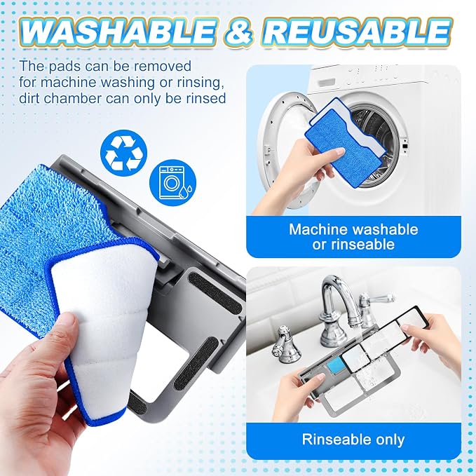 KEEPOW Reusable Mop Pads Refills Compatible - Image 3
