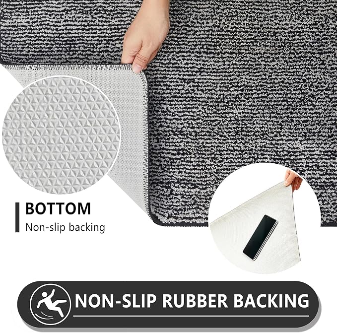REFETONE Indoor Doormat, Front Door Mat 24"x36" Absorbent Rubber Backing Non - Image 5
