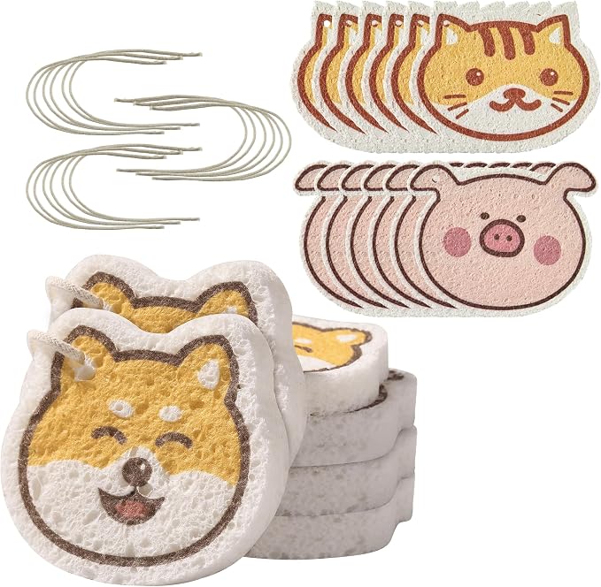 JOYMOOP Cartoon Kitchen Sponge, Non-Scratch Sponges by JOYMOOP