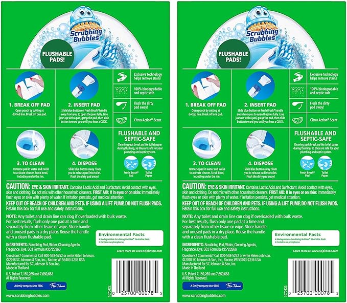 Scrubbing Bubbles Flushable Toilet Bowl Wand Cleaner Refills, Fresh Brush - Image 8