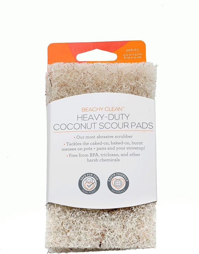 Full Circle Cleaning Products Beachy Clean Heavy Duty Coconut Scour Pads 3pk by FULLCIRCLE