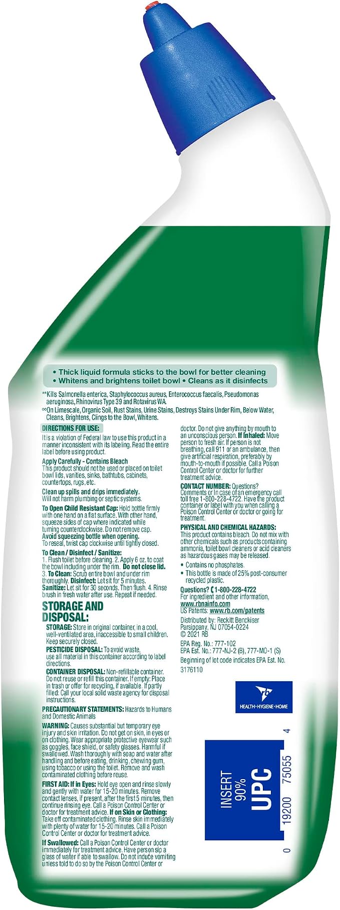 Lysol Toilet Bowl Cleaner Gel, For Cleaning and Disinfecting, Stain Removal - Image 2