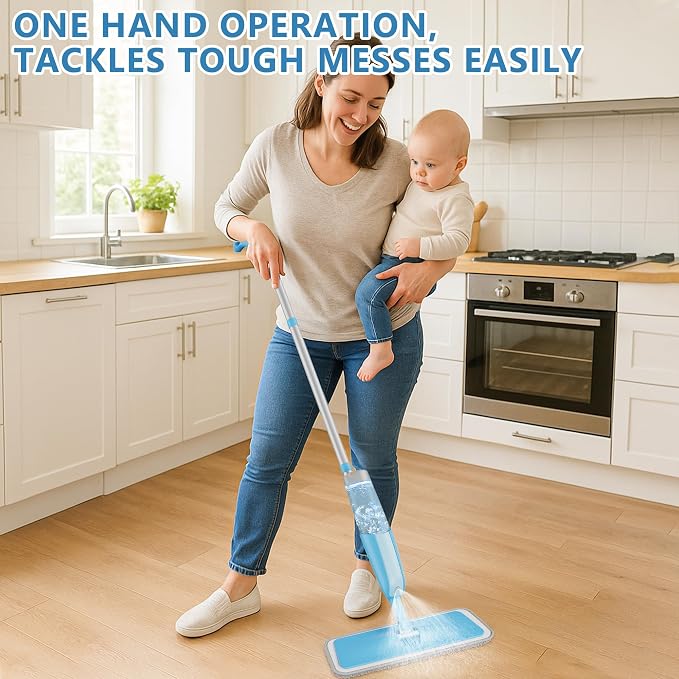 Spray Wet Mops for Hardwood Floors- MEXERRIS Microfiber Dust Dry Mop - Image 7