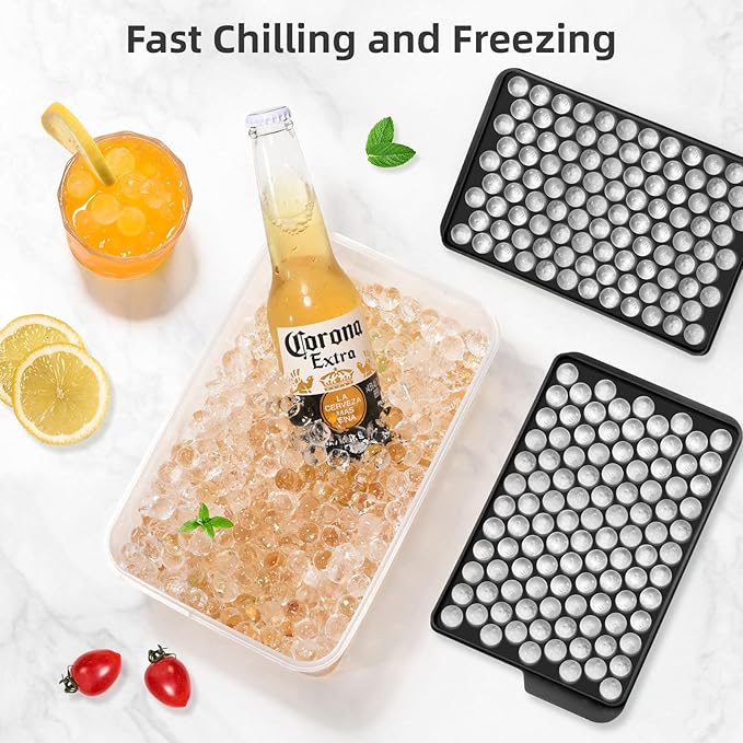WIBIMEN Mini Ice Cube Trays, Small Tiny Round Pebble Crushed Nugget Ice Trays - Image 3