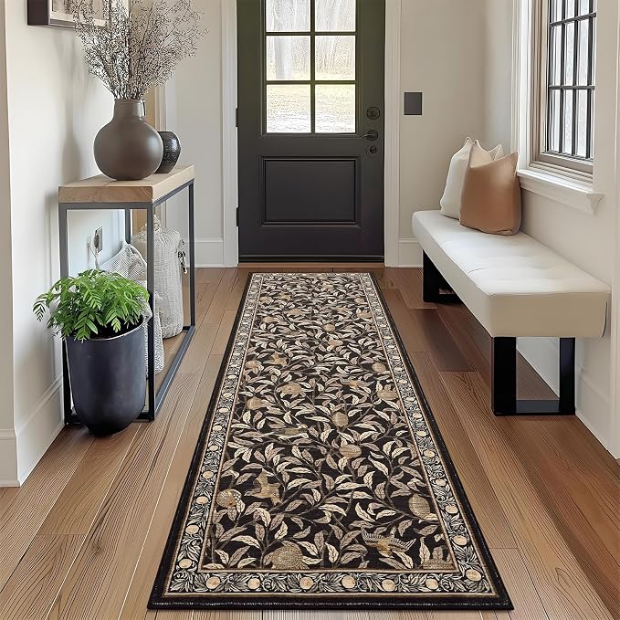 GarveeHome 2x6 Runners for Hallways Non Slip, Boho Leaf Kitchen Runner Rug - Image 2
