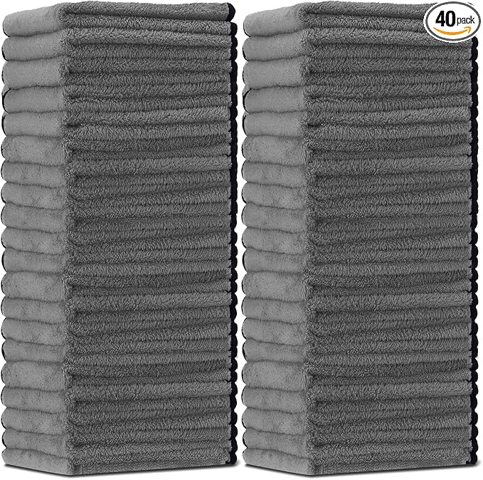 Tallew 40 Pcs Microfiber Towels:16"x16" Microfiber Drying Towels Bulk Micro by Tallew
