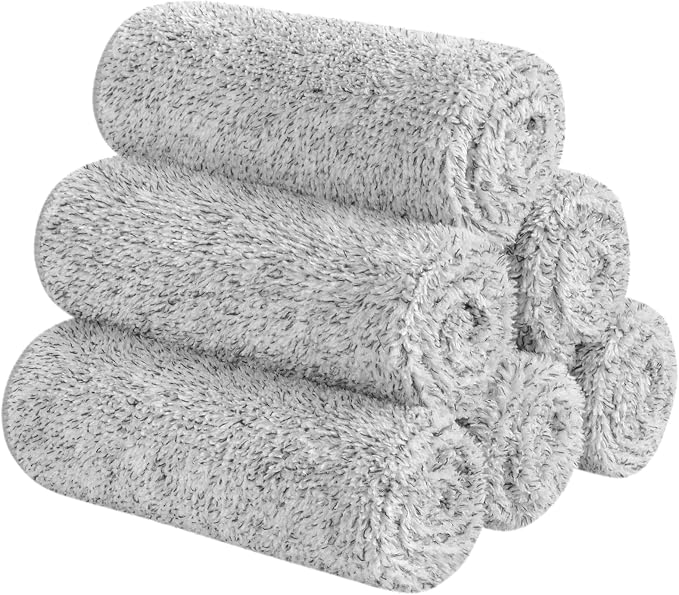 SINLAND Microfiber Face Cloths Highly Absorbent Washcloths Soft Feel Fingertip by SINLAND