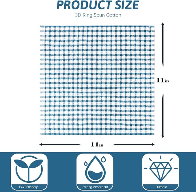 Nialnant 8 Pcs Kitchen Dish Rags, 100% Cotton Soft Absorbent Quick Drying Dish - Image 2