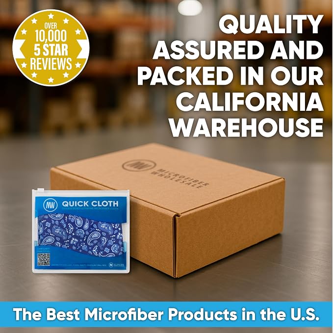 Quick Cloth Microfiber Glasses Cleaning Cloths – 5x7, Paisley Blue, 2 Pack - Image 7
