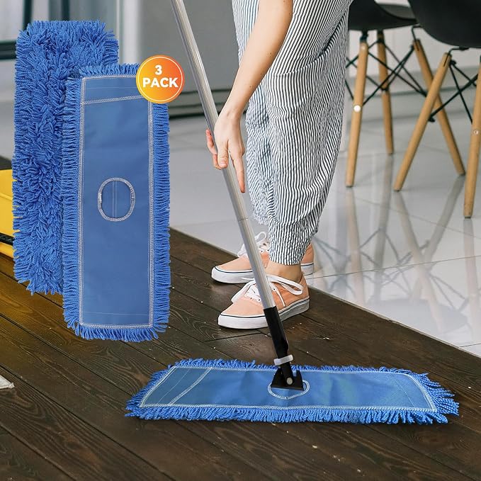 18 Inch Dust Mop Head: Replacement Medium Washable Commercial Mop Head Sweeper - Image 7