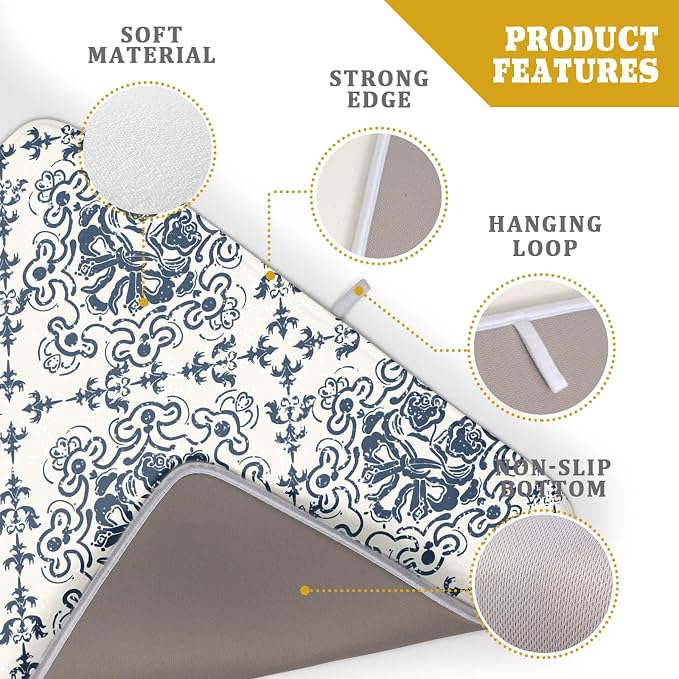 Bohemian Grey Retro Dish Drying Mat - Image 4