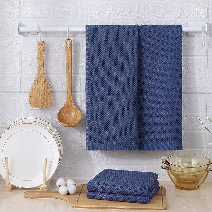 Kitinjoy 100% Cotton Waffle Weave Kitchen Hand Towels - Image 6