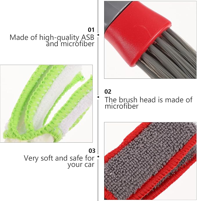 Car Air Vent Cleaning Brush and Air Conditioner Duster 2pcs, Portable Car - Image 8