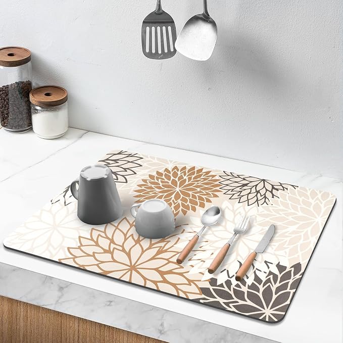 Findosom 2PCS 16" x 24" Dish Drying Mat & 24" x 5.5" Sink Splash Guard - Image 9