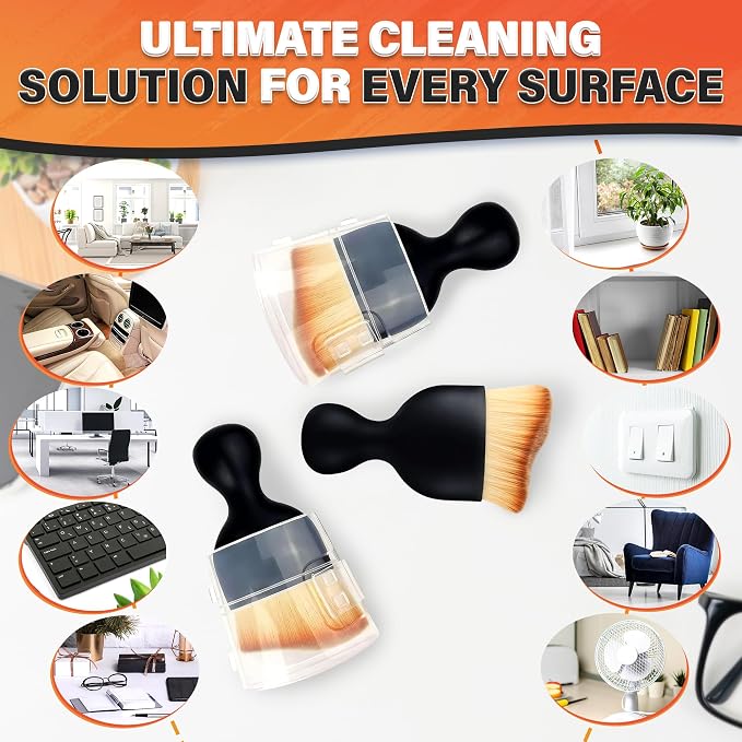 3 Pcs Car Detailing Brush Set – Curved Radian Design Car Cleaning Brush - Image 5