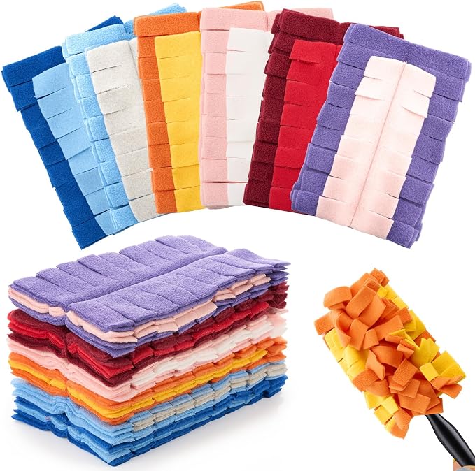 Zubebe 12 Pcs Duster Refill Reusable Fleece Duster Refills Feather Flat Dusters by Zubebe
