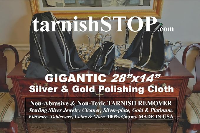 TarnishSTOP | USA Made | Gigantic 28"x14" Polishing Cloth | 100% Cotton - Image 7