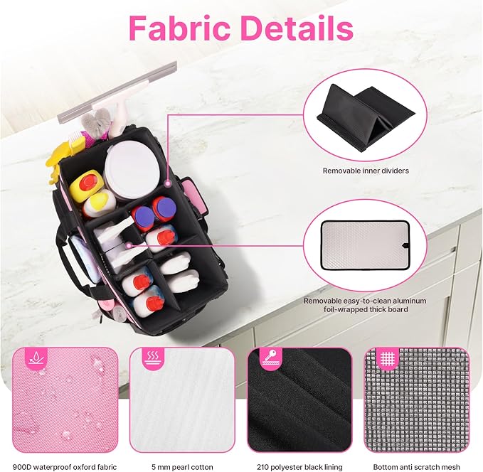 Large Wearable Cleaning Caddy Bags, Cleaning Supplies Storage Bag - Image 7