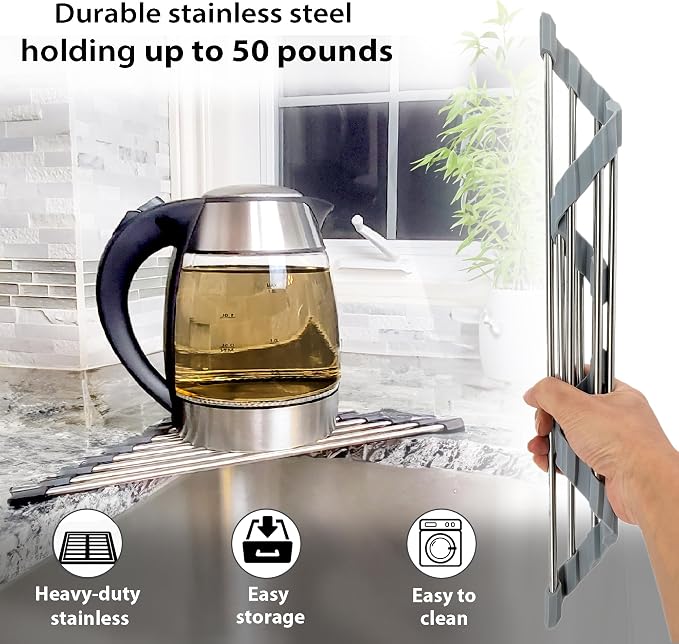 Roll Up Sponge Holder for Counter, Sink Organizer for Kitchen, Laundry Room - Image 2