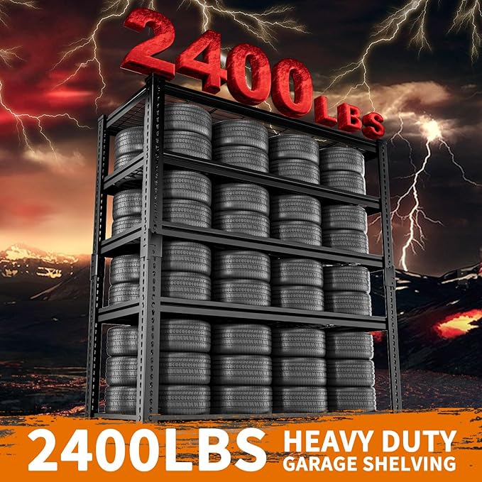 Storage Shelves Heavy Duty, 5-tier Adjustable Metal Industrial Utility Shelf - Image 4
