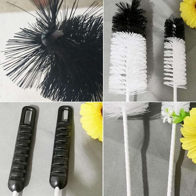 Coralpearl Bottle Brushes Thin Long Handle X 2, Utility Skinny Wire Cleaner Set - Image 4