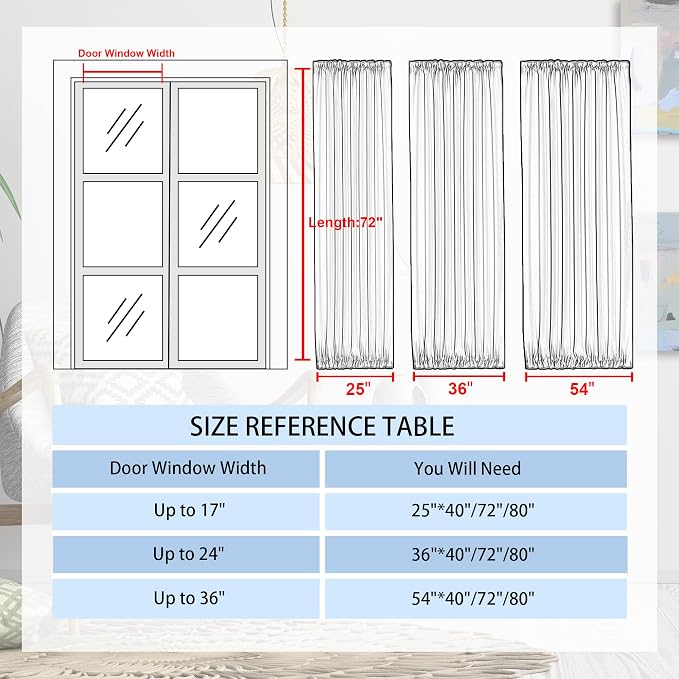 DWCN French Door Curtains – Rod Pocket Thermal Blackout Curtain - Image 6
