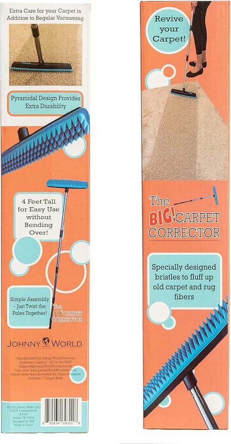 The Big Carpet Corrector- Carpet Rake to Rejuvenate Your Matted Carpet. Perfect - Image 7