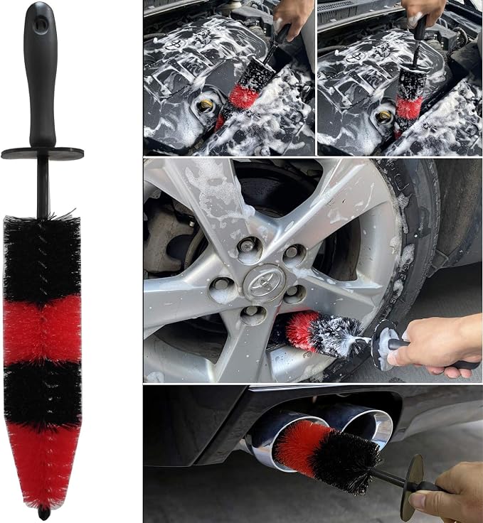 7Pcs Wheel & Tire Brush, car Detailing kit, 17inch Long Soft Wheel Brush 5 car - Image 4