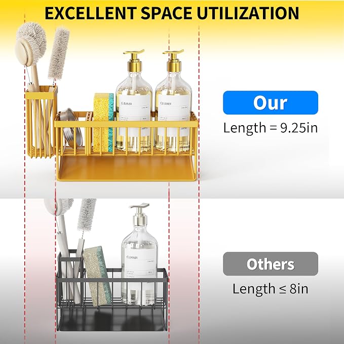 Cisily Yellow Sink Caddy Organzier - Image 5