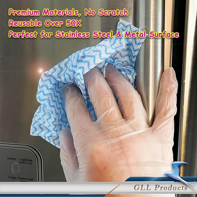 GLL Cleaning Cloths Roll Wipe Sheets, ONe-Hand Tear Dish Wash Cloths, - Image 9