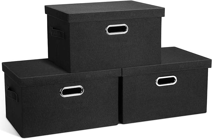 Medium 15" 21 Quart Collapsible Stackable Storage Bins by GraciadecoStorage