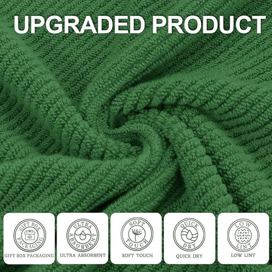 Green Towels, 6 Piece Towels Set - Image 2