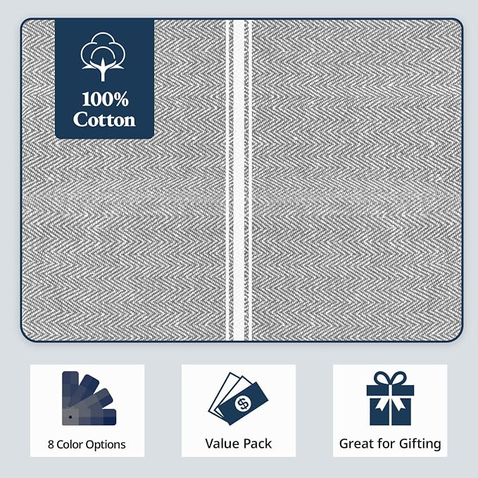 LANE LINEN 100% Cotton Kitchen Towels Set - Image 6