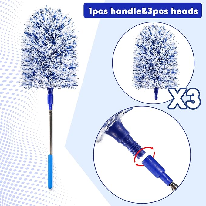 Extendable 20-49inches Microfiber Feather Duster - Image 3